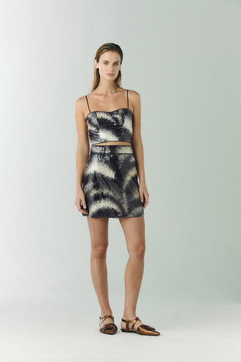 Baracoa Sequins Crop Top / Black